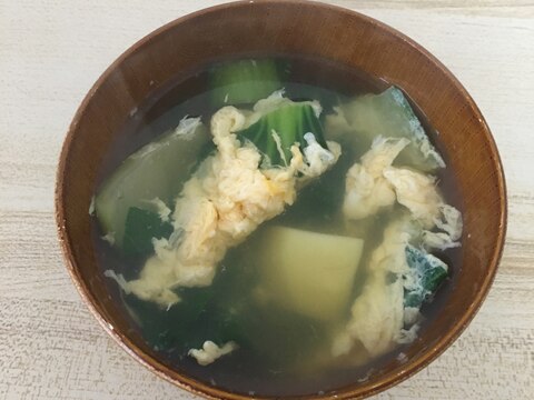じゃがいもと青梗菜の中華スープ